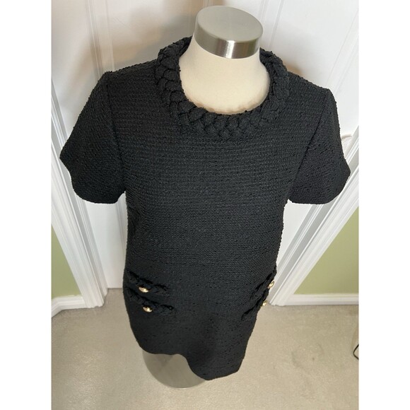 Tuckernuck Black Jackie Tweed Career Business Wear Work Shift Dress Size XL - Picture 3 of 14